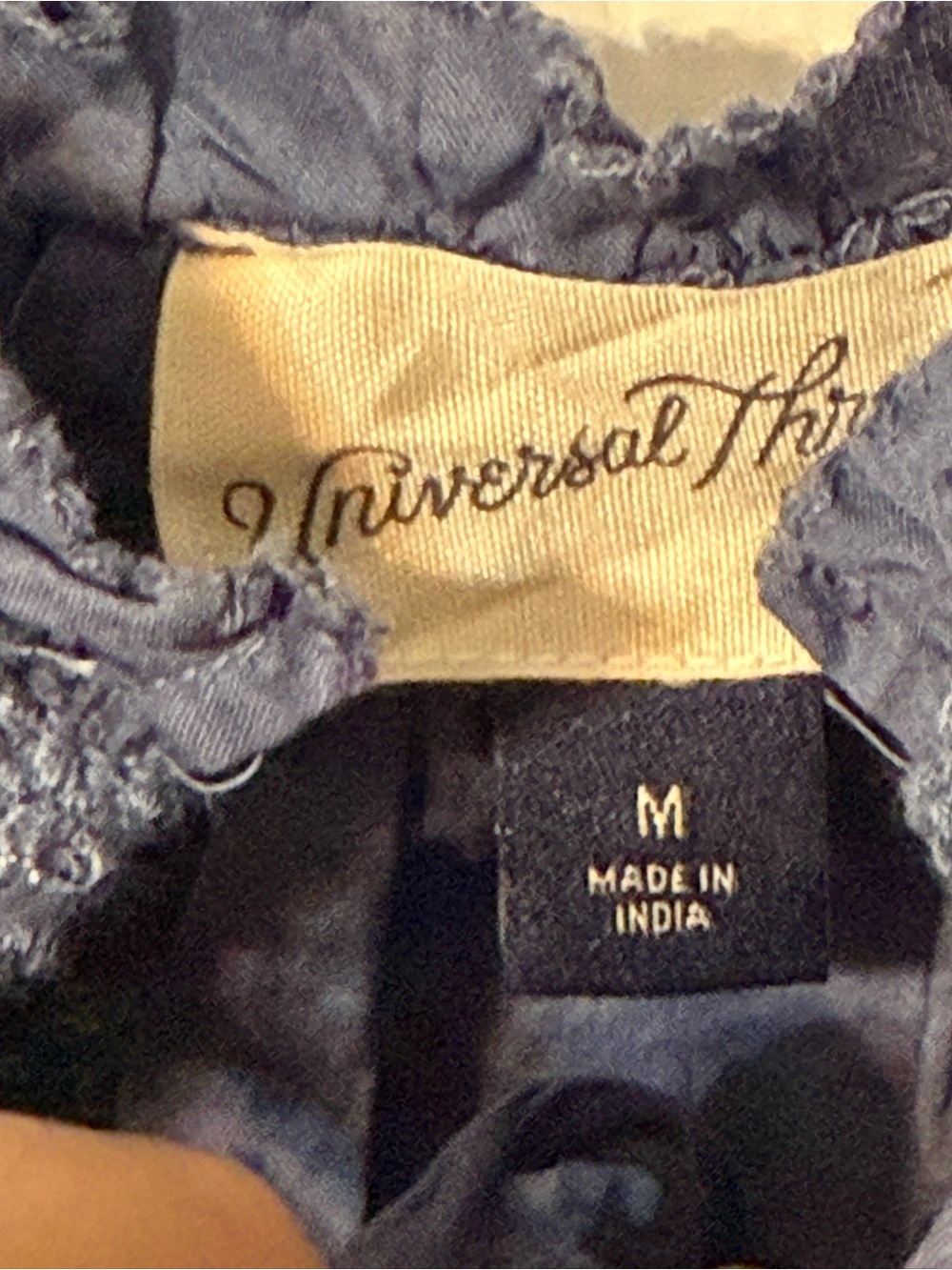 Universal Thread Blue Embroidered Eyelet Crop Tank - Picture 5 of 6